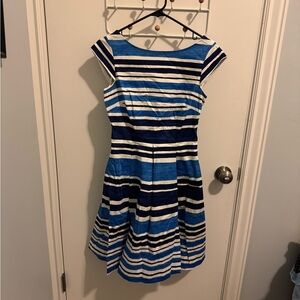 Kate Spade Navy and White A-Line Skirt